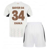 Maglia Calcio Bayer Leverkusen Granit Xhaka #34 Seconda Divisa Bambino 2024-25 Manica Corta (+ pantaloncini)